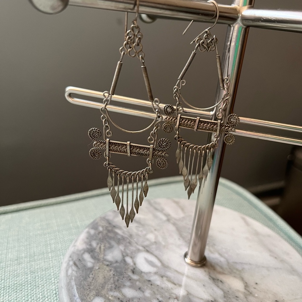 Vintage Silver Boho Earrings